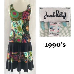 JOSEPH RIBKOFF Sleeveless Scoop Neck Swing DressSt
